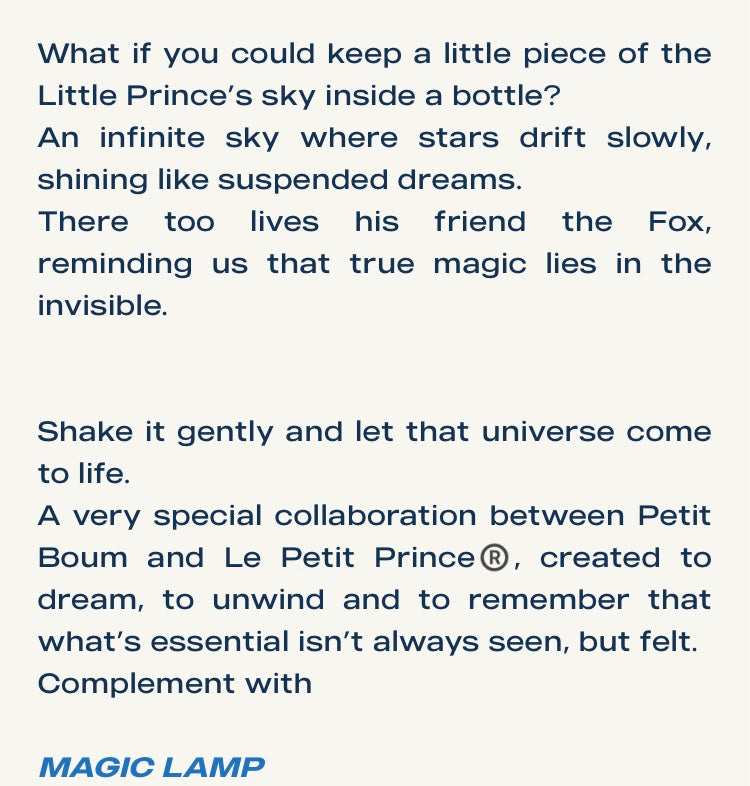 Bouteille sensorielle Petit Boum Le petit prince