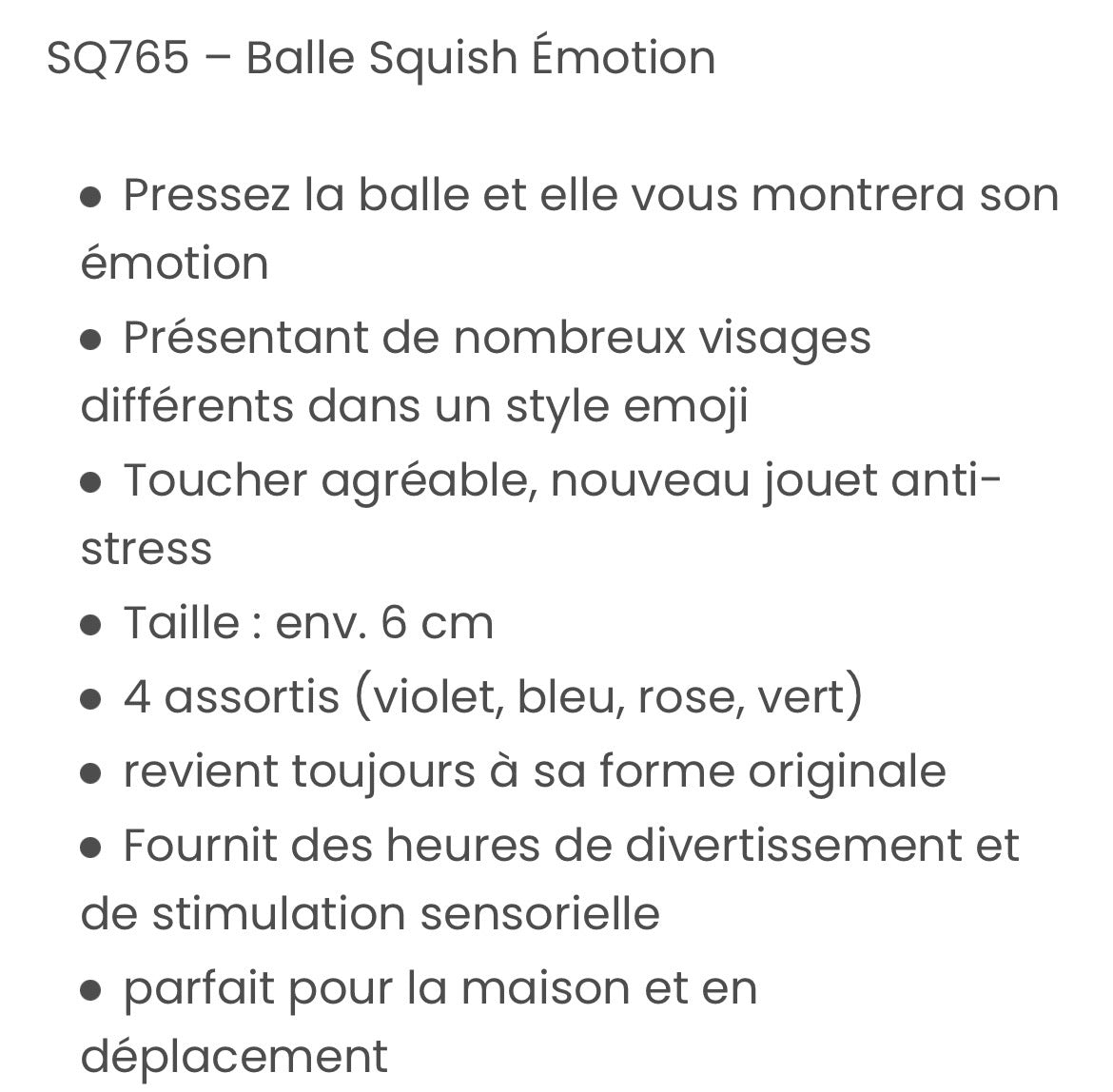 Balle anti stress Émotions