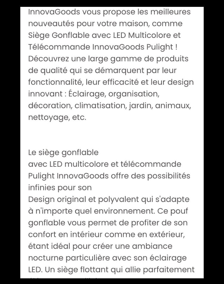 Location pouf lumineux