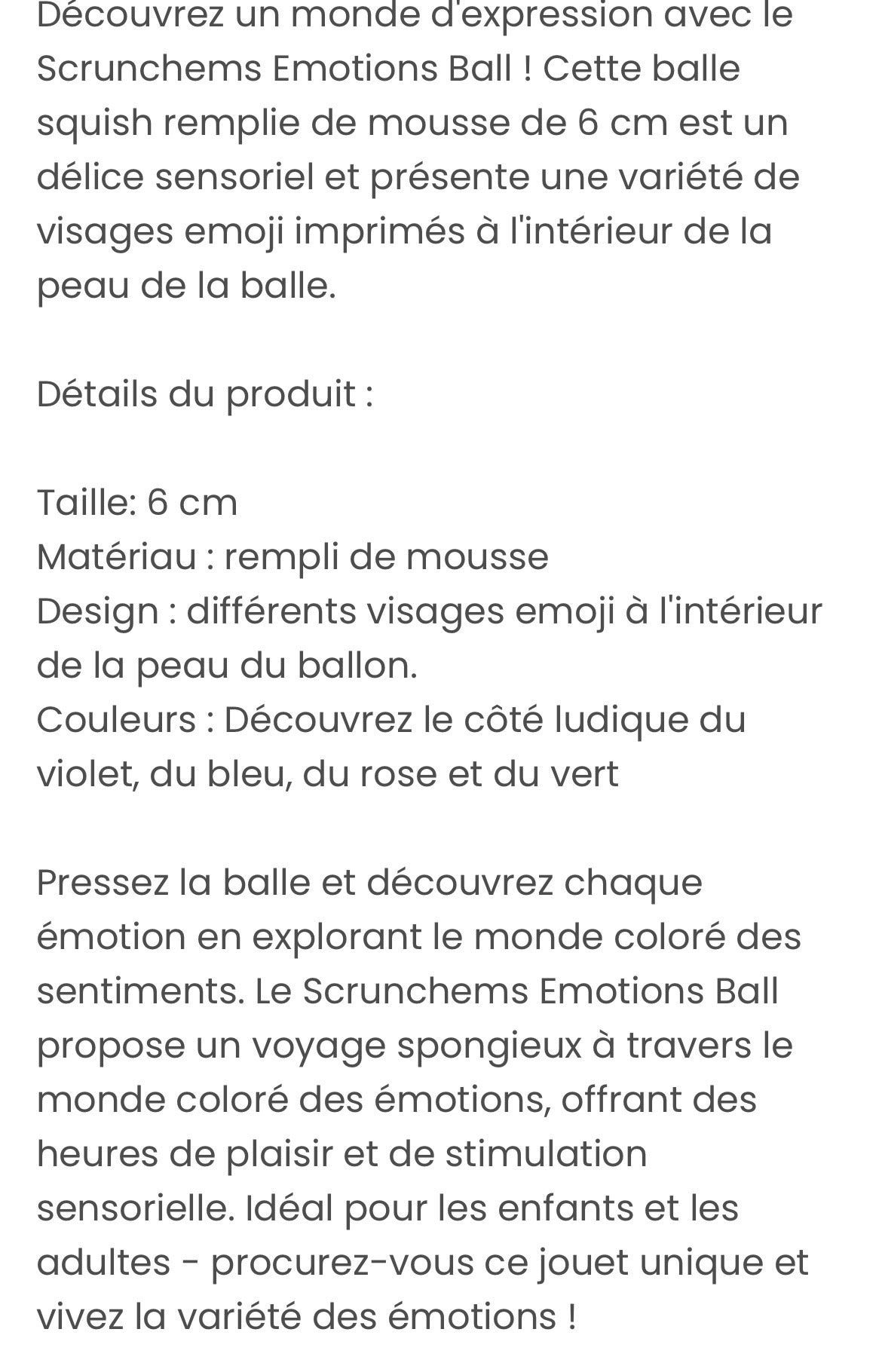 Balle anti stress Émotions