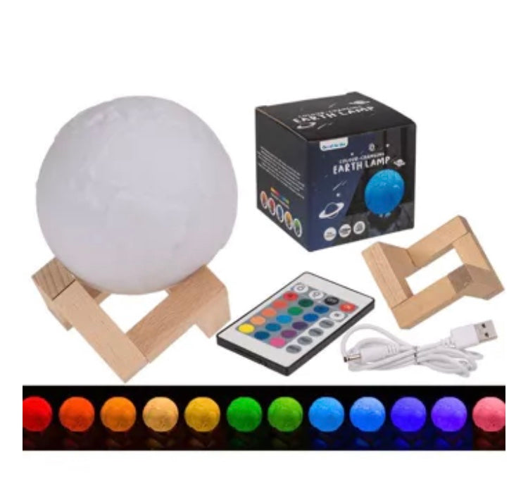 Earth Lampe 9 cm aux couleurs changeantes