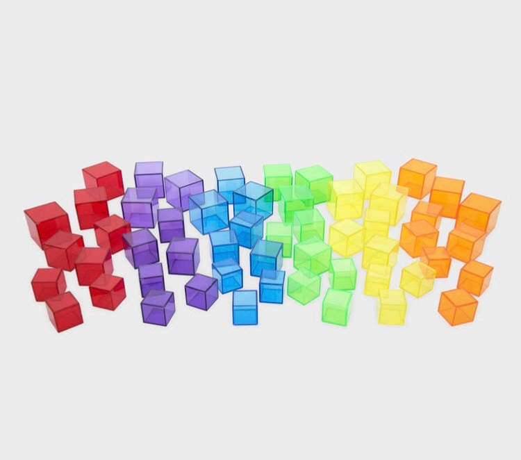 Location 12 blocs colorés translucides( 2 de chaque couleur)