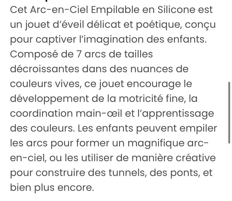Arc en ciel petitkids empilable