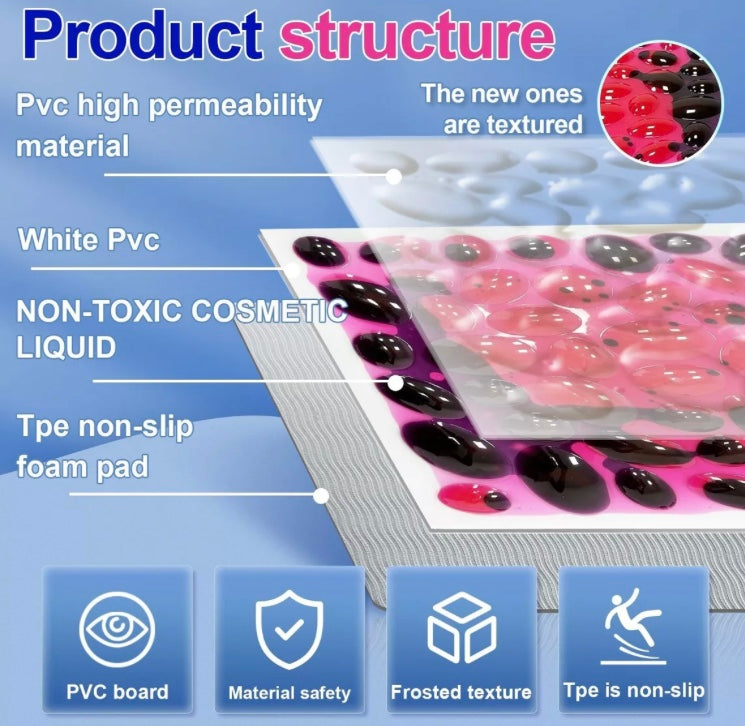 Tapis multi sensoriel rose et jaune