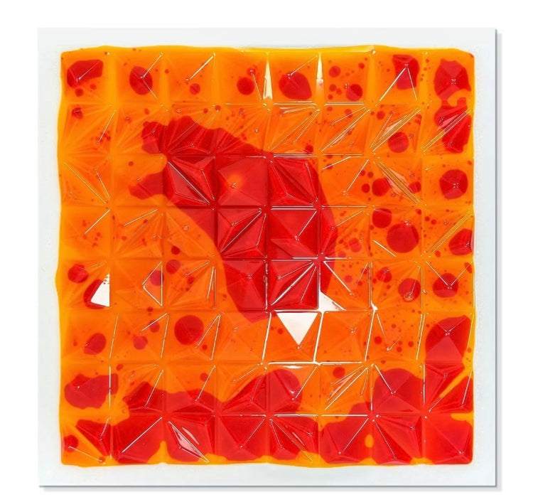 Tapis multi sensoriel orange et rouge