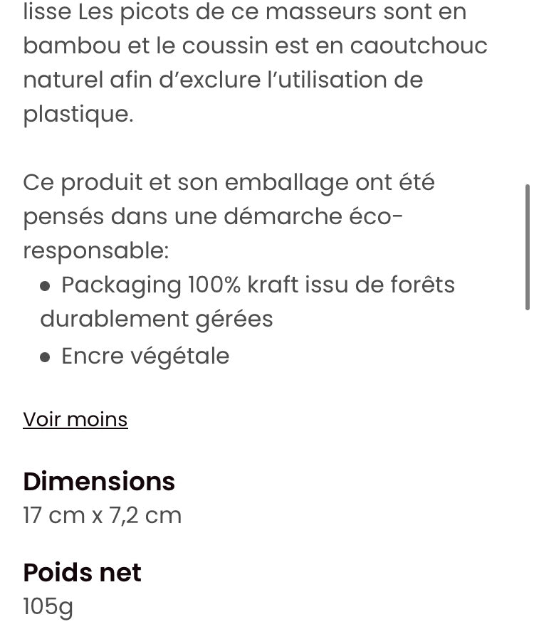 Masseur à picots