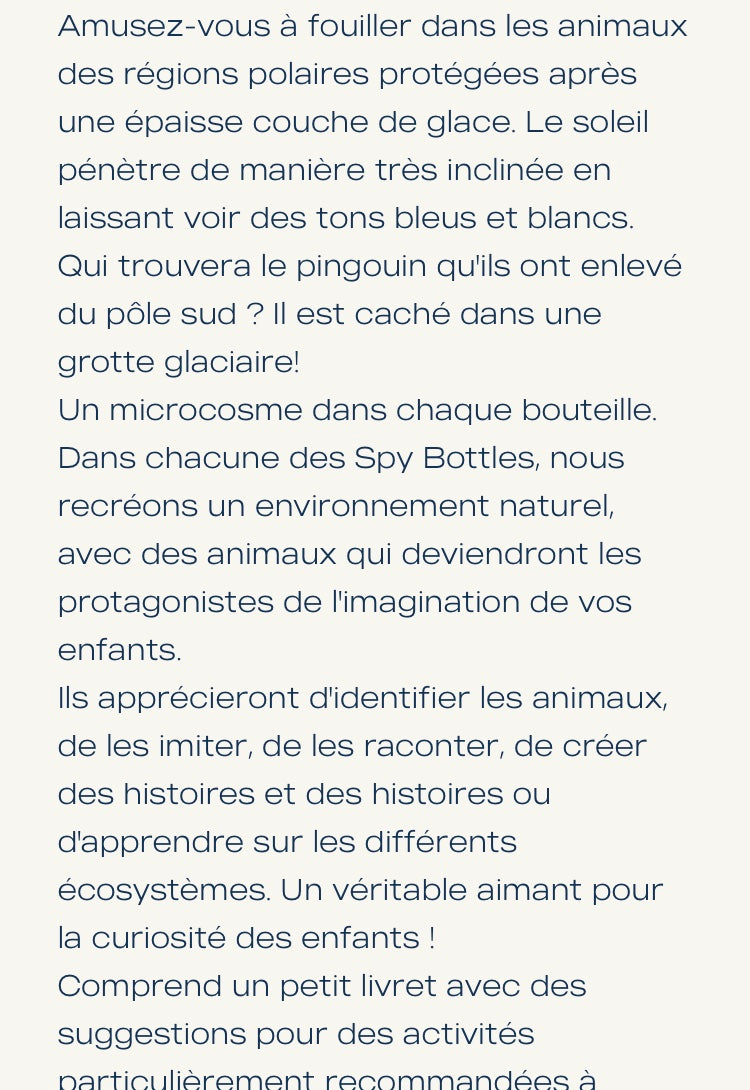 Bouteille sensorielle Petit Boum Arctic