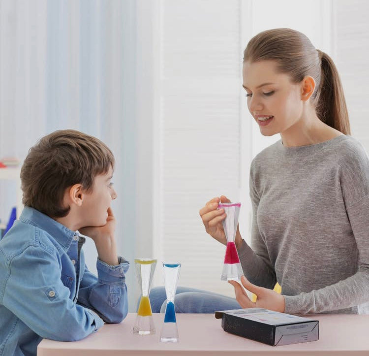 Kit de 3 sabliers Liquide Triangulaire