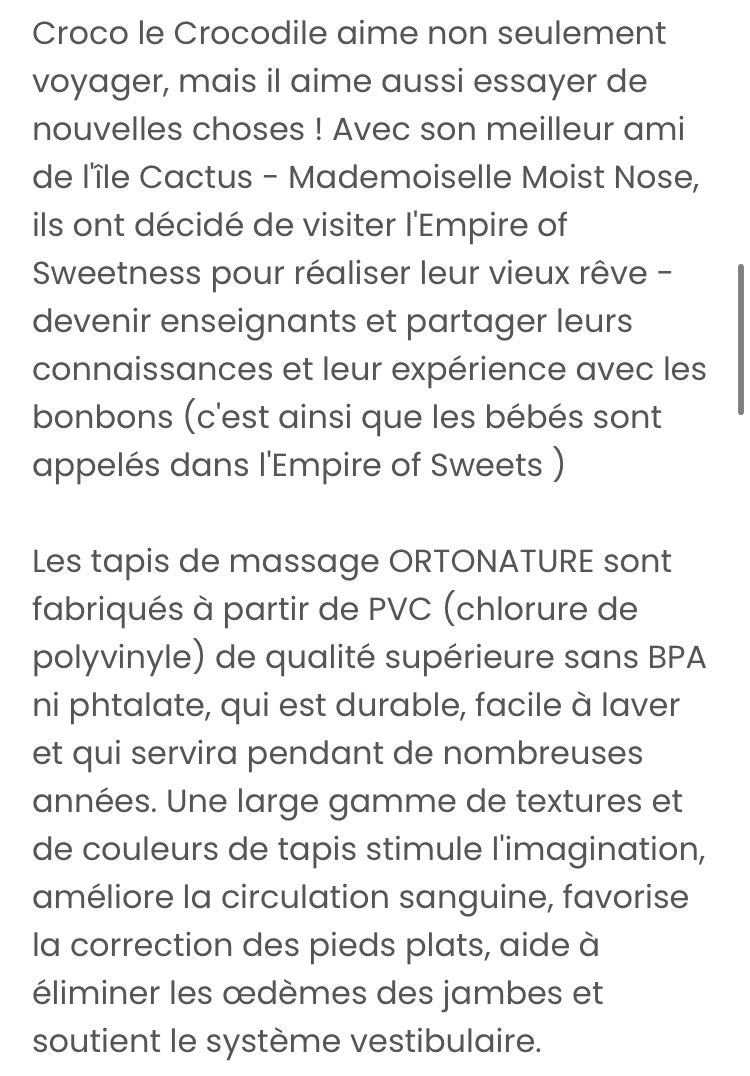 Tapis sensoriel Quadro