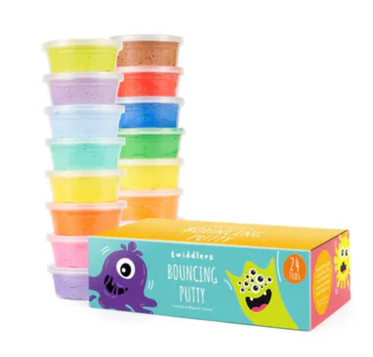 24 pots de mastic rebondissants