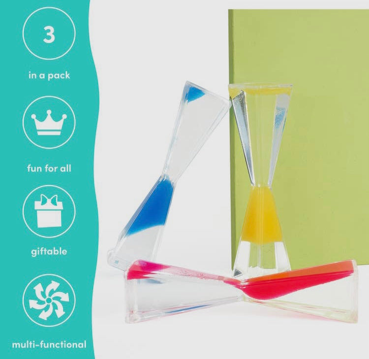 Kit de 3 sabliers Liquide Triangulaire