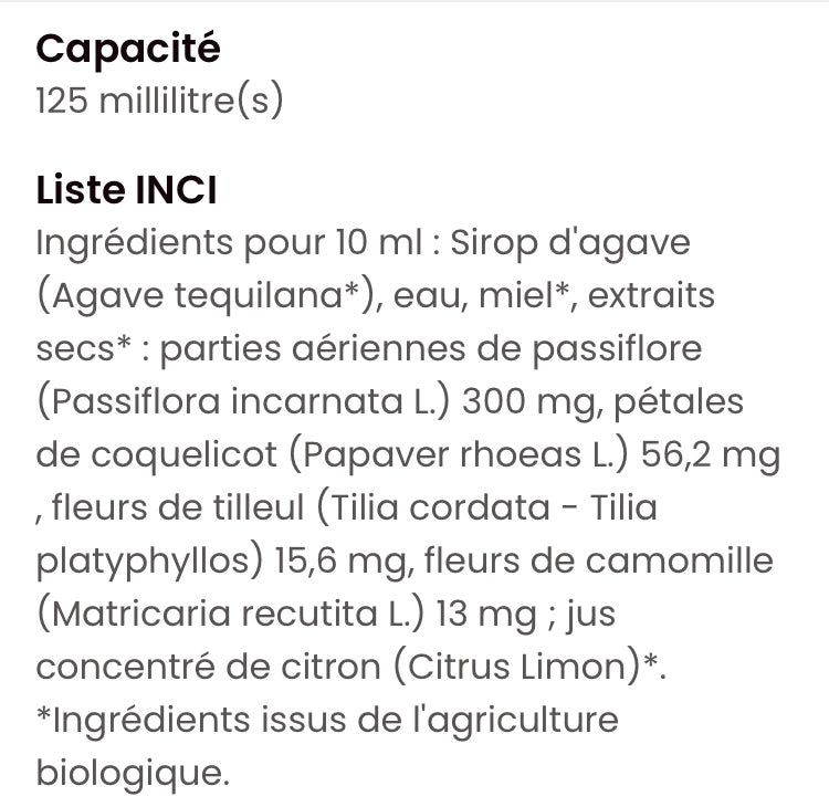 Sirop enfant douce nuit