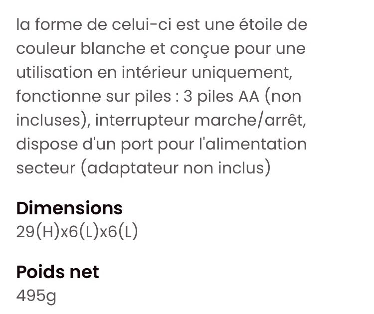 Miroir infini étoile