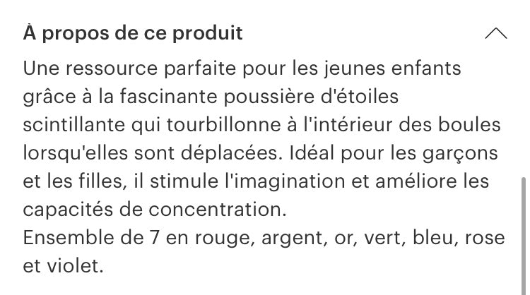 7 Balles Sensorielles à paillettes