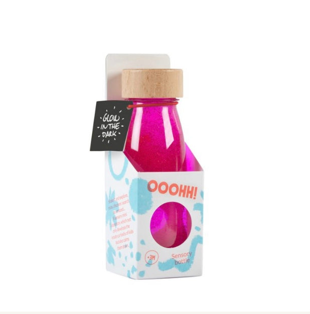 Bouteille sensorielle phosphorescente Petit Boum Fluo Rose