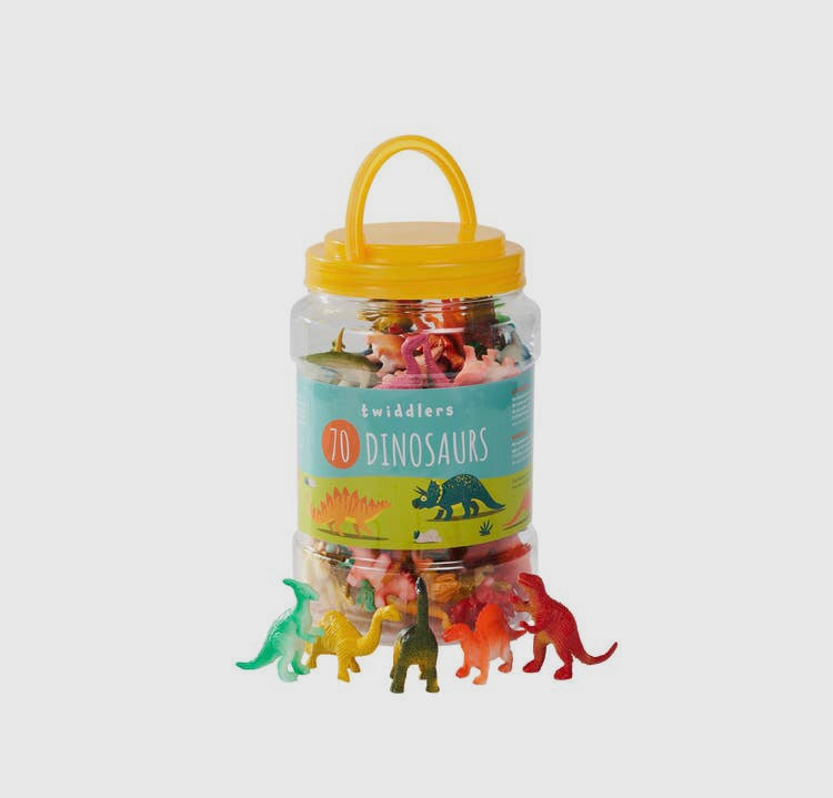 Box de 70 dinosaures colorés