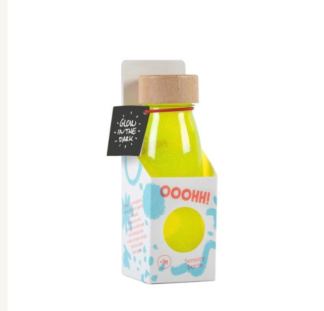 Bouteille sensorielle phosphorescente Petit Boum Fluo Jaune