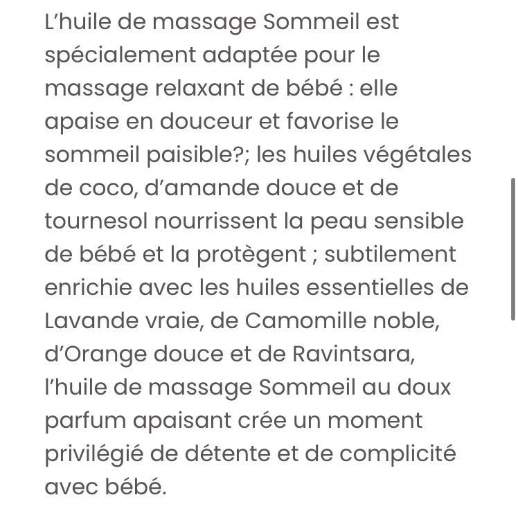 Pranabb huile de massage bébé