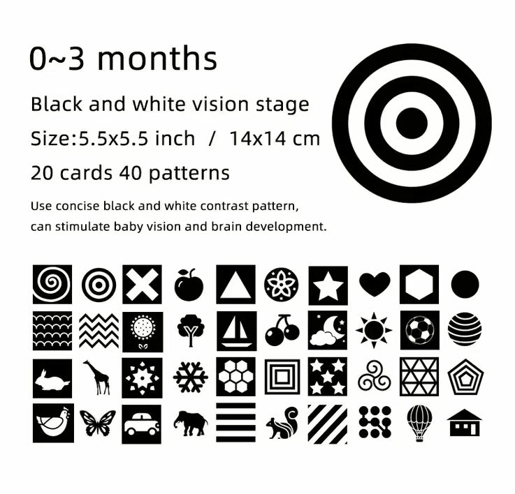 Cartes de stimulation sensorielle 0/3 mois