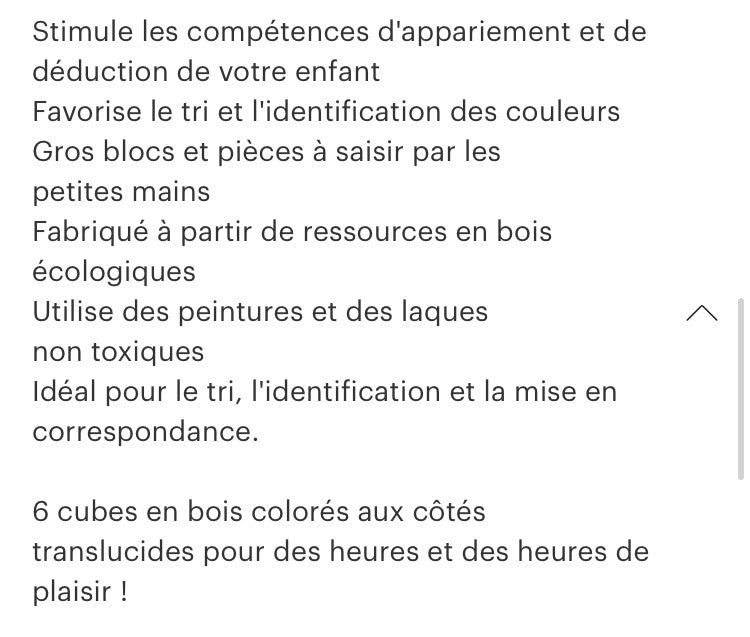 Blocs sonores rainbow translucides