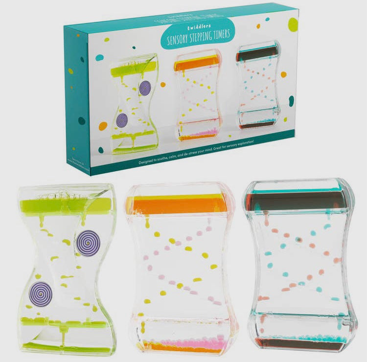 Kit de 3 sabliers sensoriel à perles