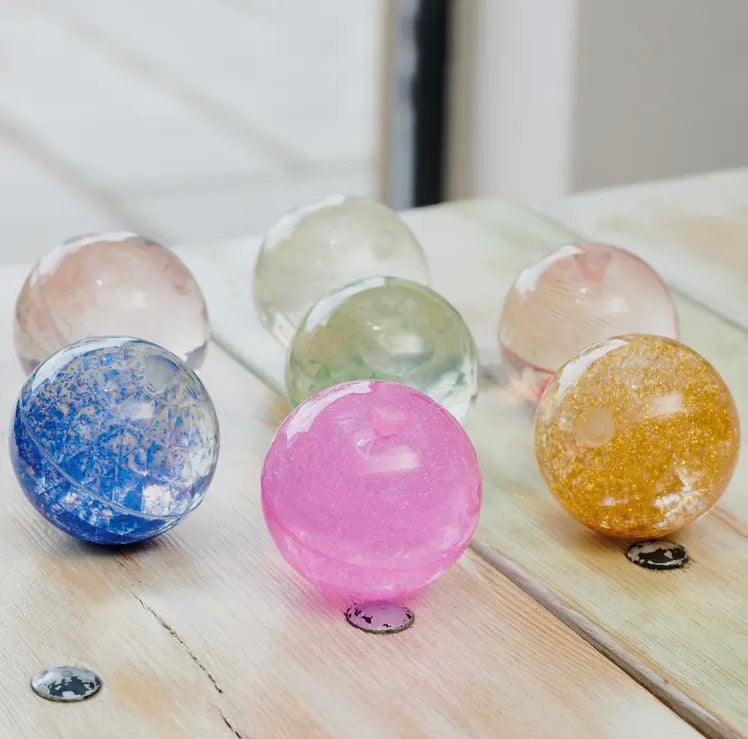 7 Balles Sensorielles à paillettes