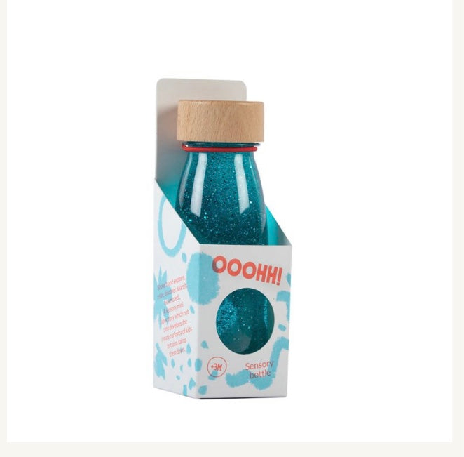 Bouteille sensorielle Petit boum Turquoise