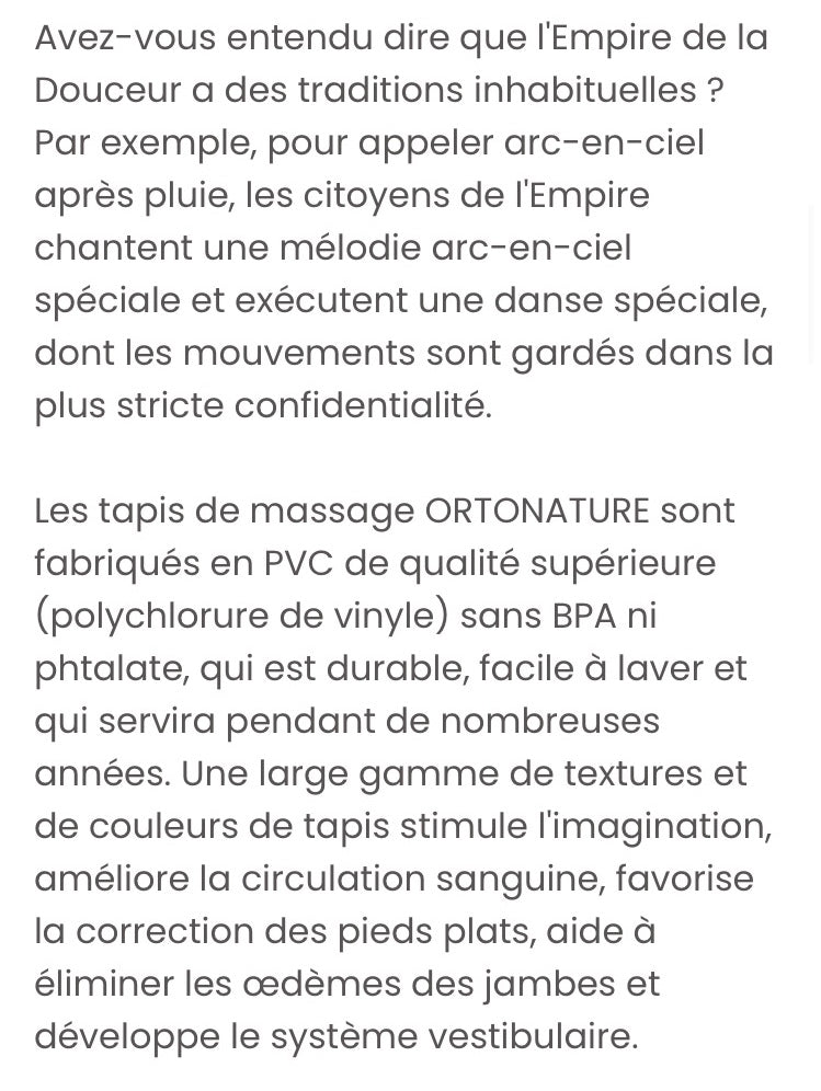 Tapis de sol orthonature 6 pièces