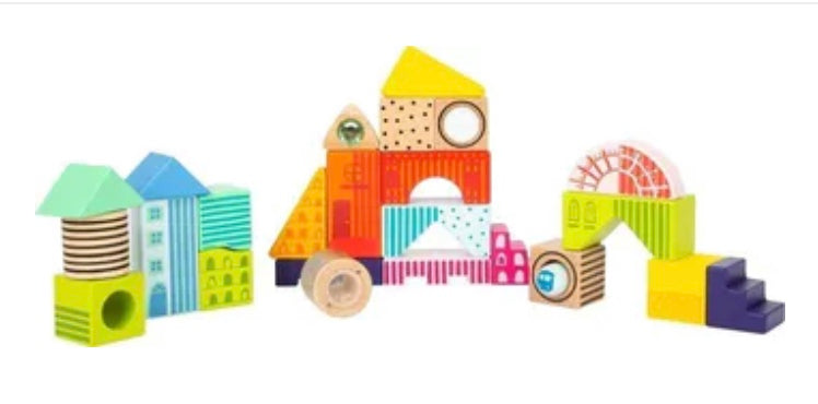 Blocs de construction en bois monde fantastique