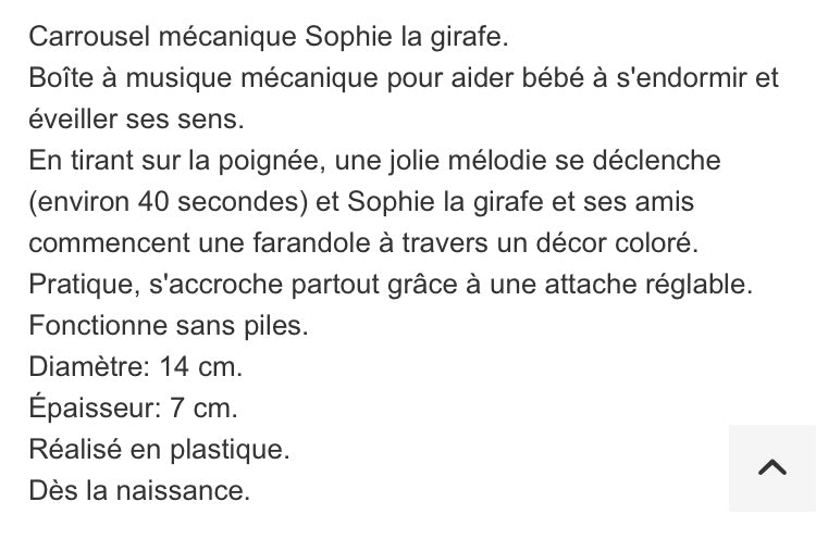 Carroussel Sophie la Girafe