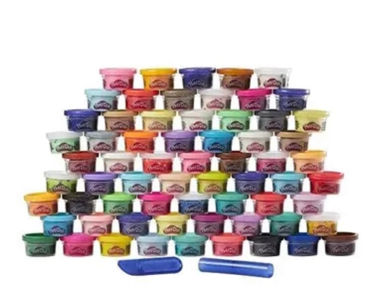 Coffret 65 pots de pâte a modeler sensorielle playdoh