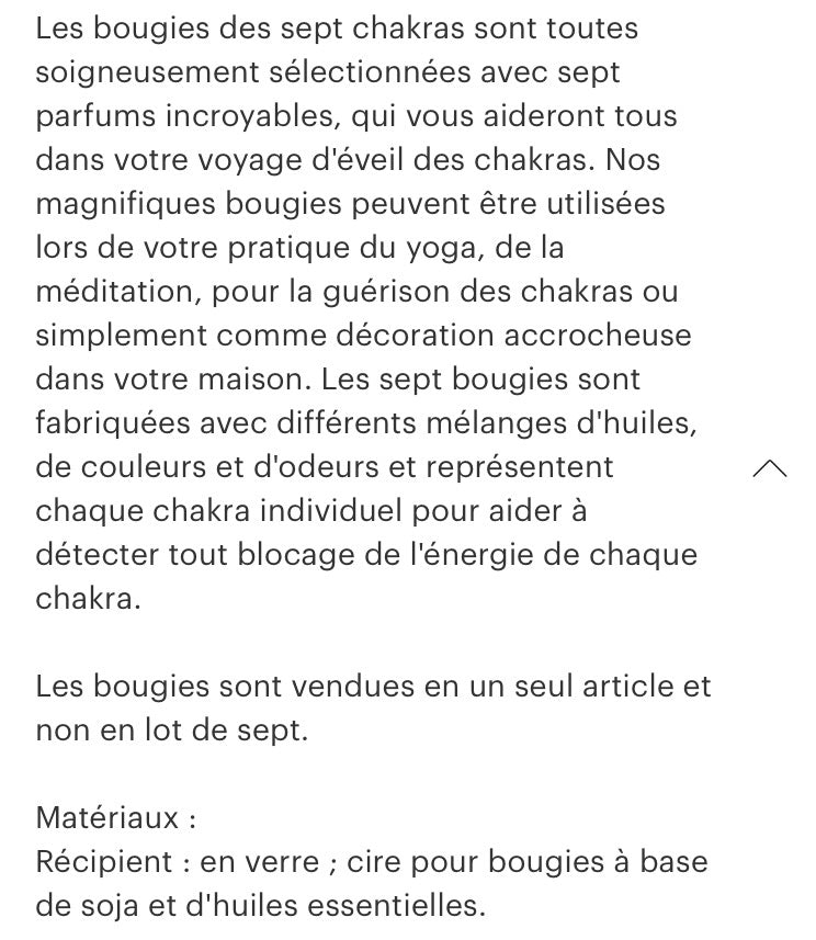 Bougie à la lavande Les Chakras