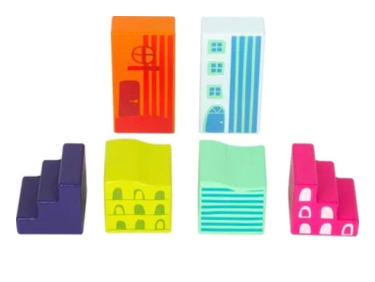 Blocs de construction en bois monde fantastique