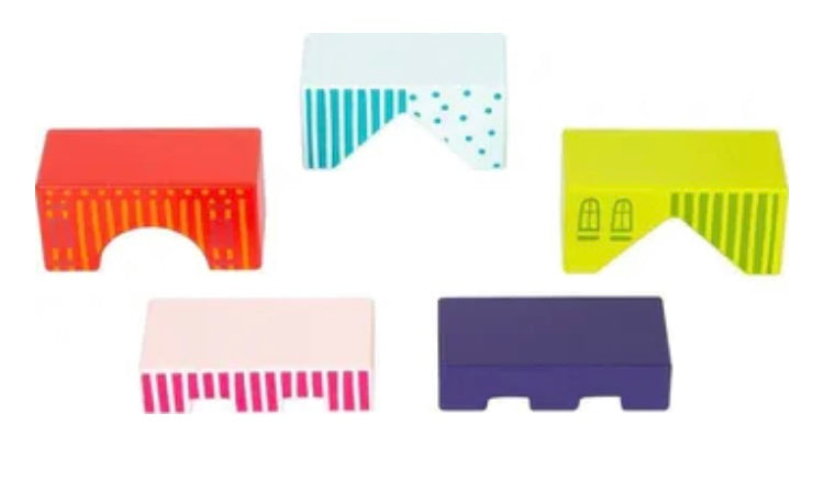 Blocs de construction en bois monde fantastique