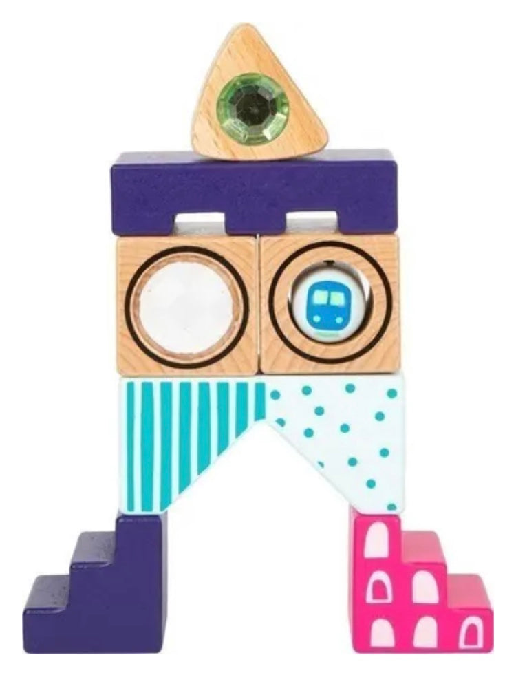 Blocs de construction en bois monde fantastique