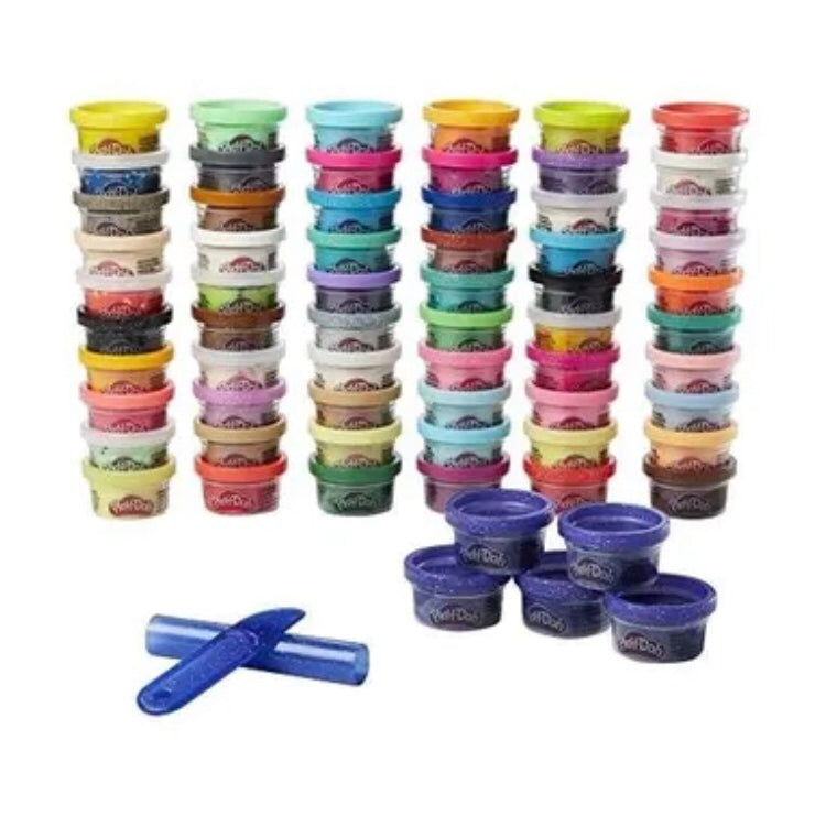 Coffret 65 pots de pâte a modeler sensorielle playdoh