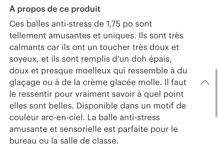 Balle sensorielle arc en ciel qui se malaxe.