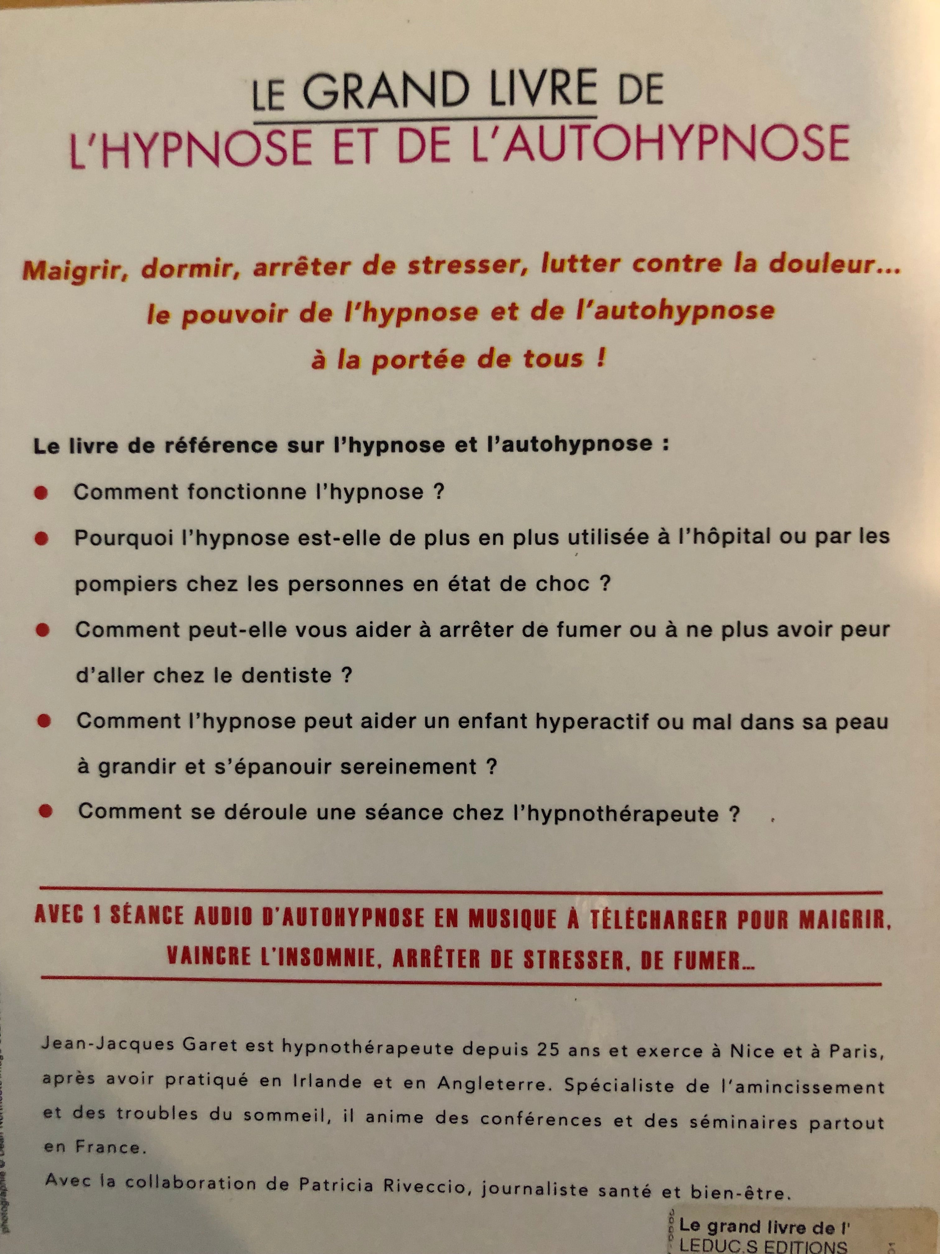 Livre: Le grand livre de l’hypnose et de l’auto hypnose