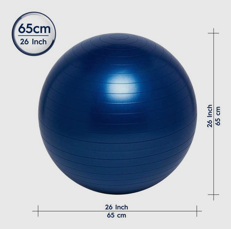 Ballon de Yoga bleu 65 cm