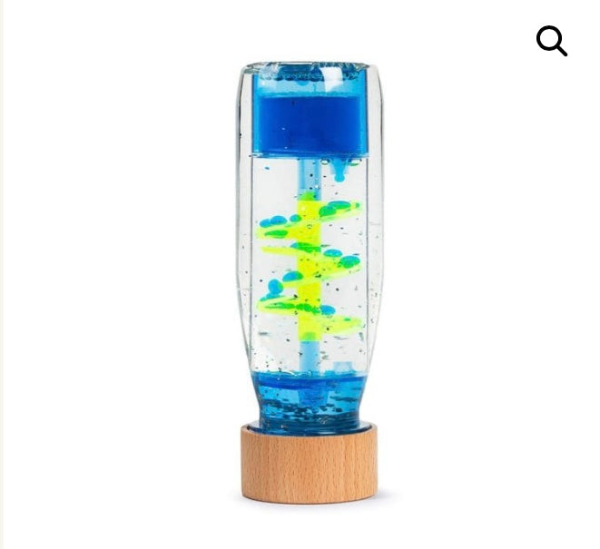 Bouteille sensorielle Petit Boum sablier bleu