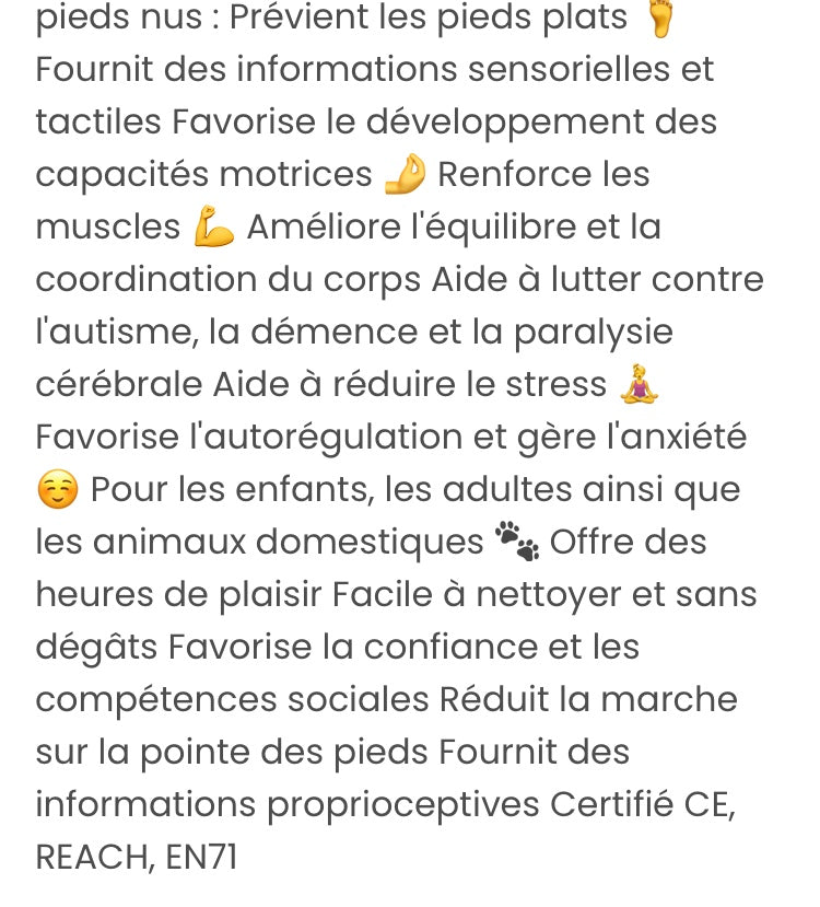 Tapis liquide sensoriel texturé (6 dalles)