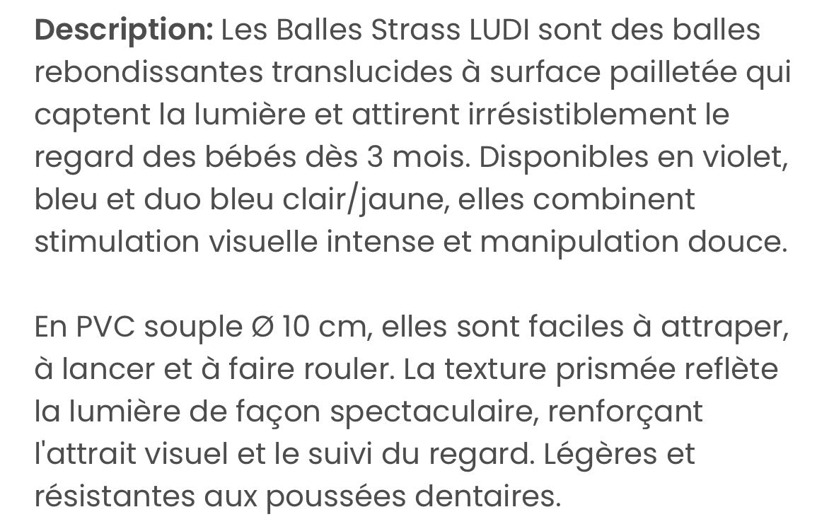 Balle à paillettes Bi color