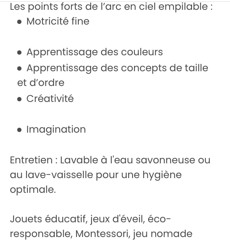 Arc en ciel petitkids empilable