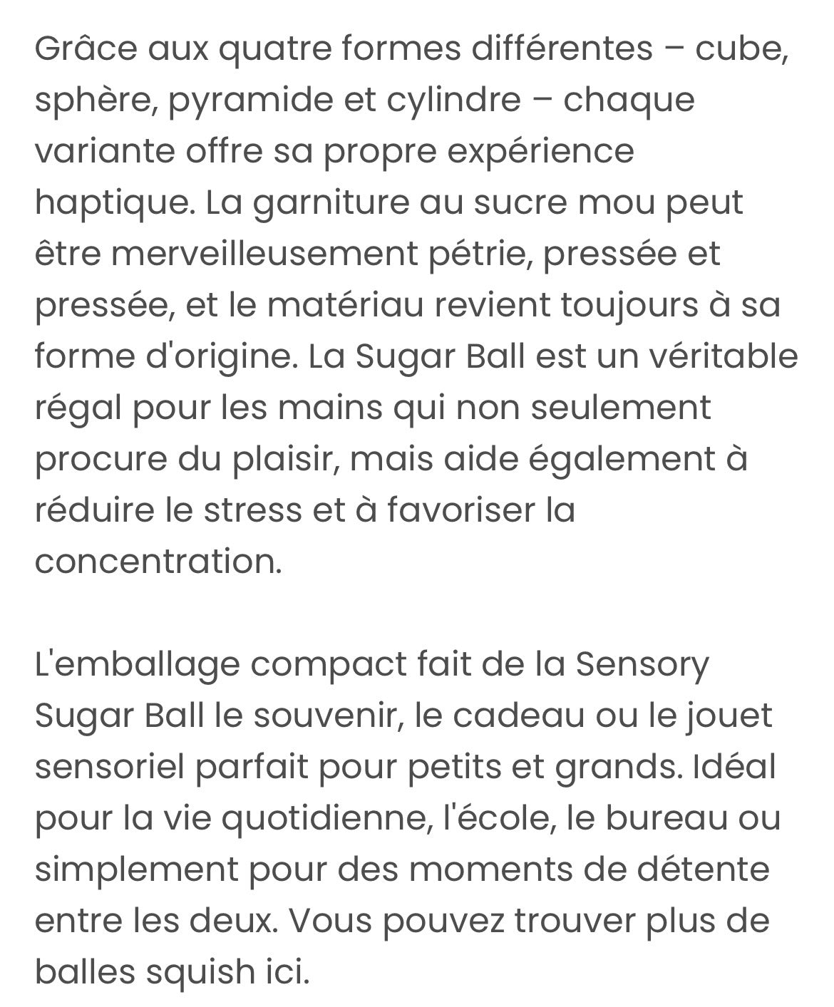 Sugar sensoriel