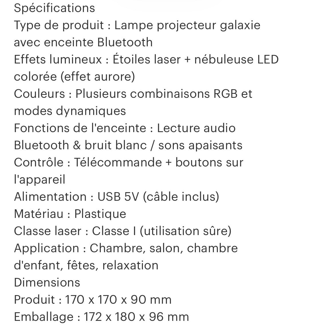 Projecteur galaxie à etoiles