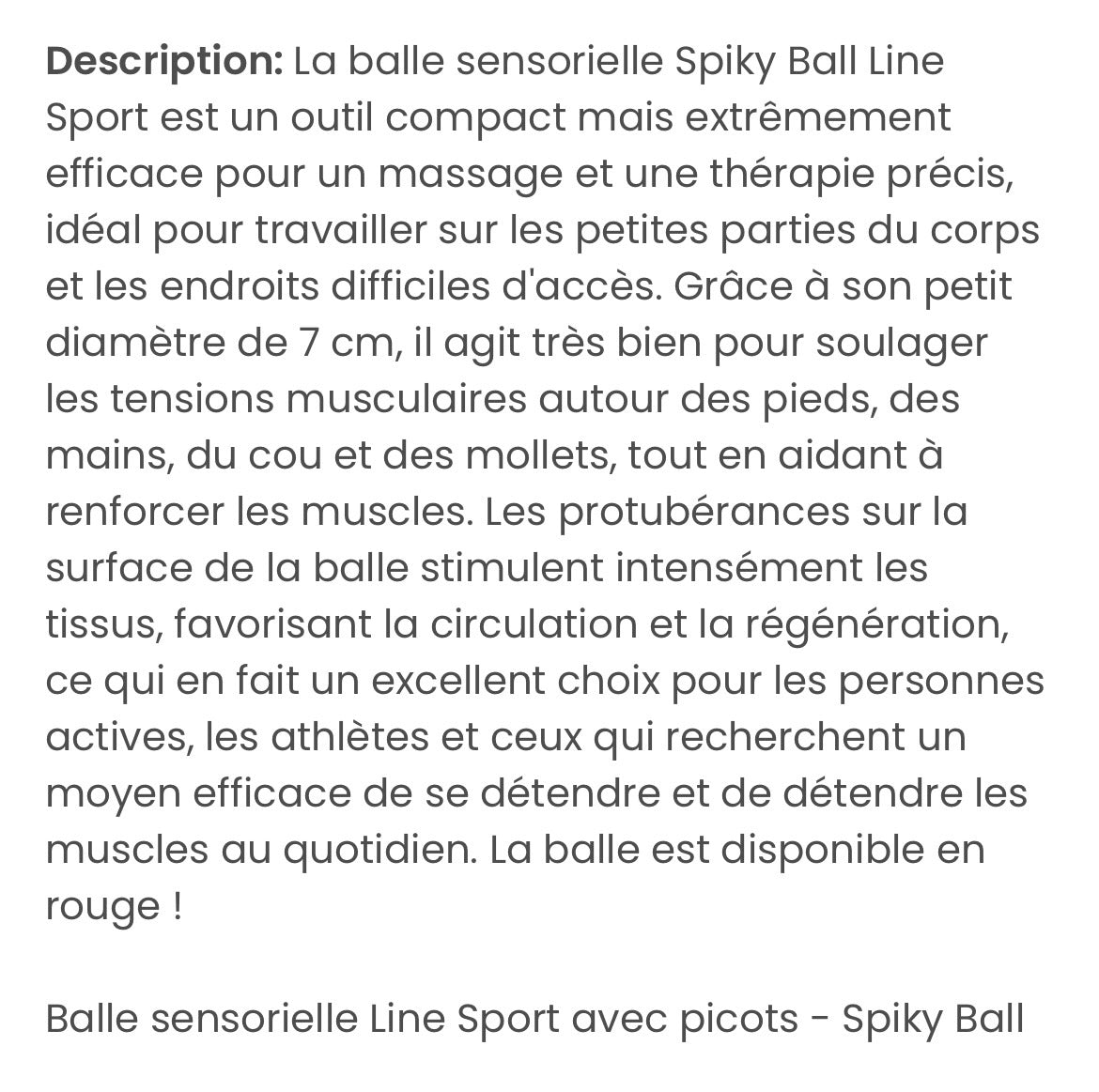 Balle sensorielle 7cm