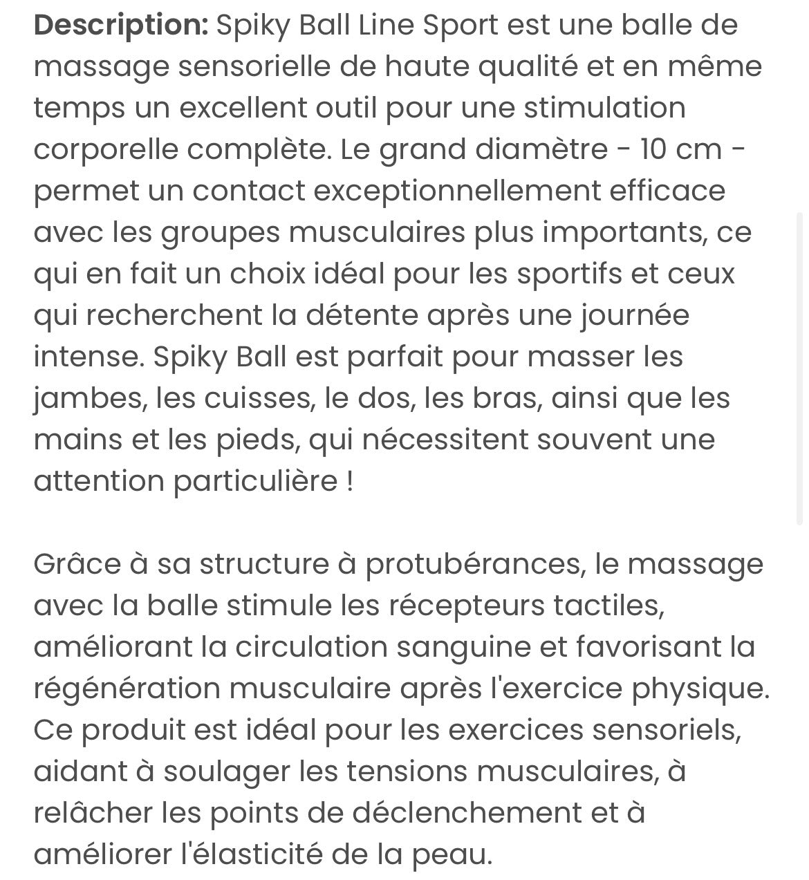 Balle sensorielle 10cm