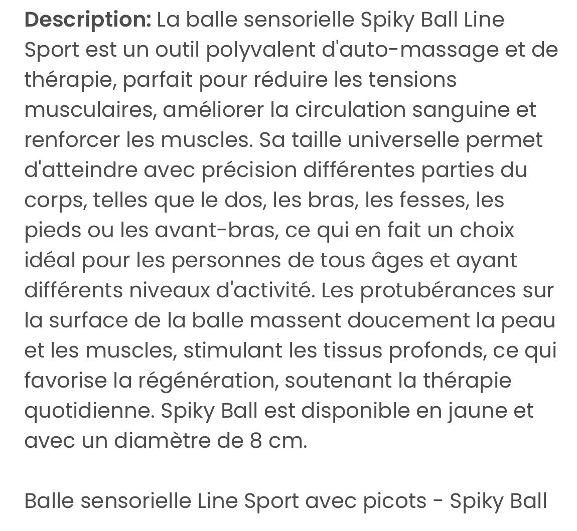 Balle sensorielle 8cm