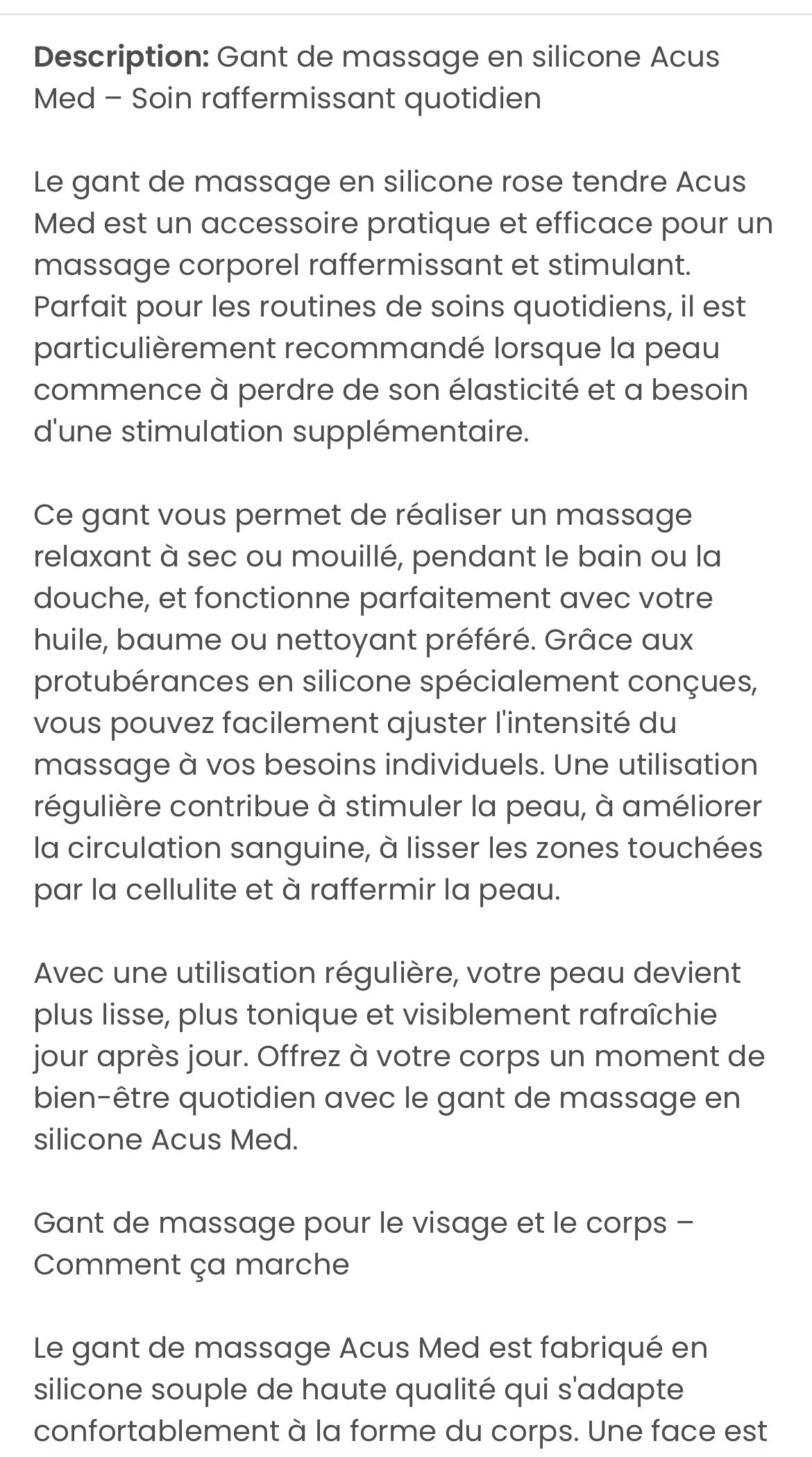 Gant de massage sensoriel