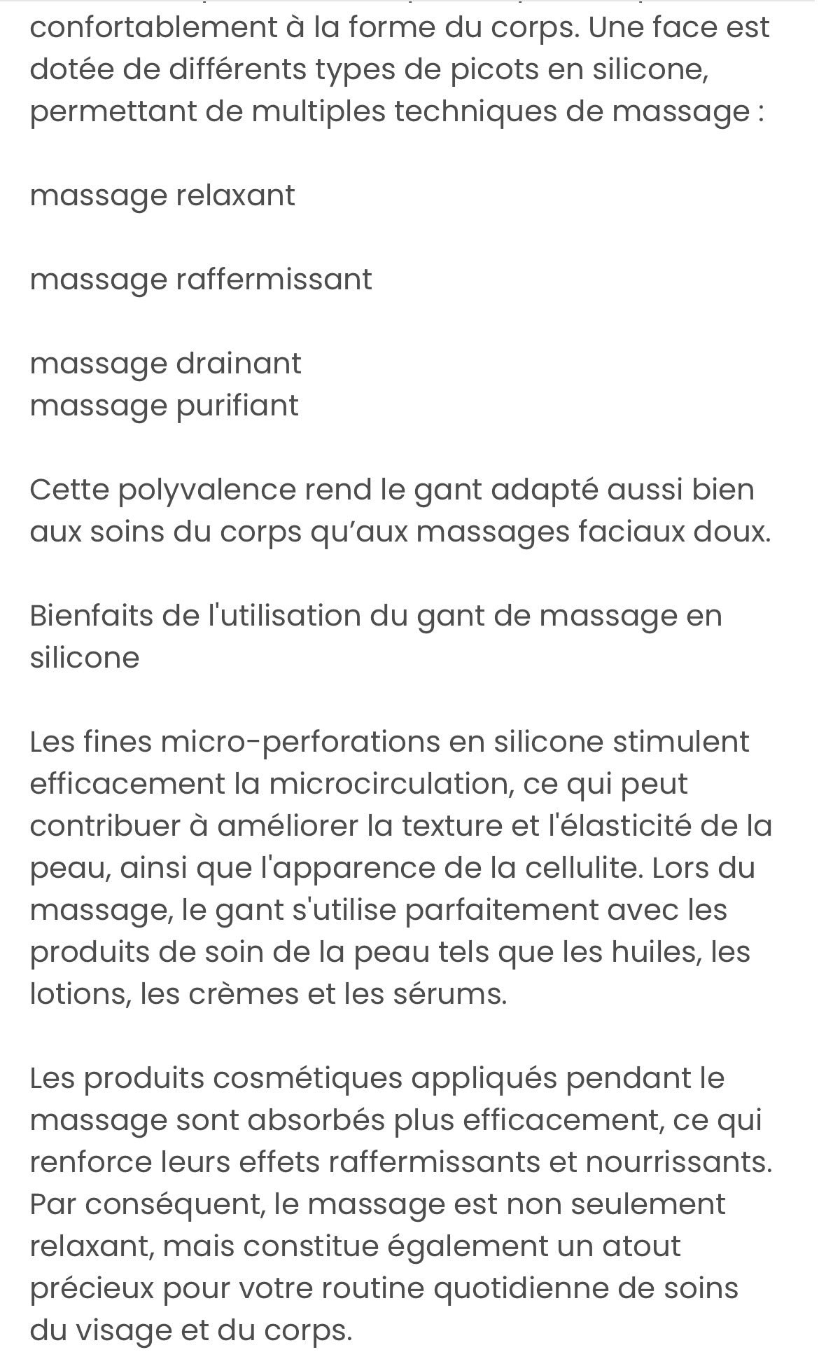 Gant de massage sensoriel